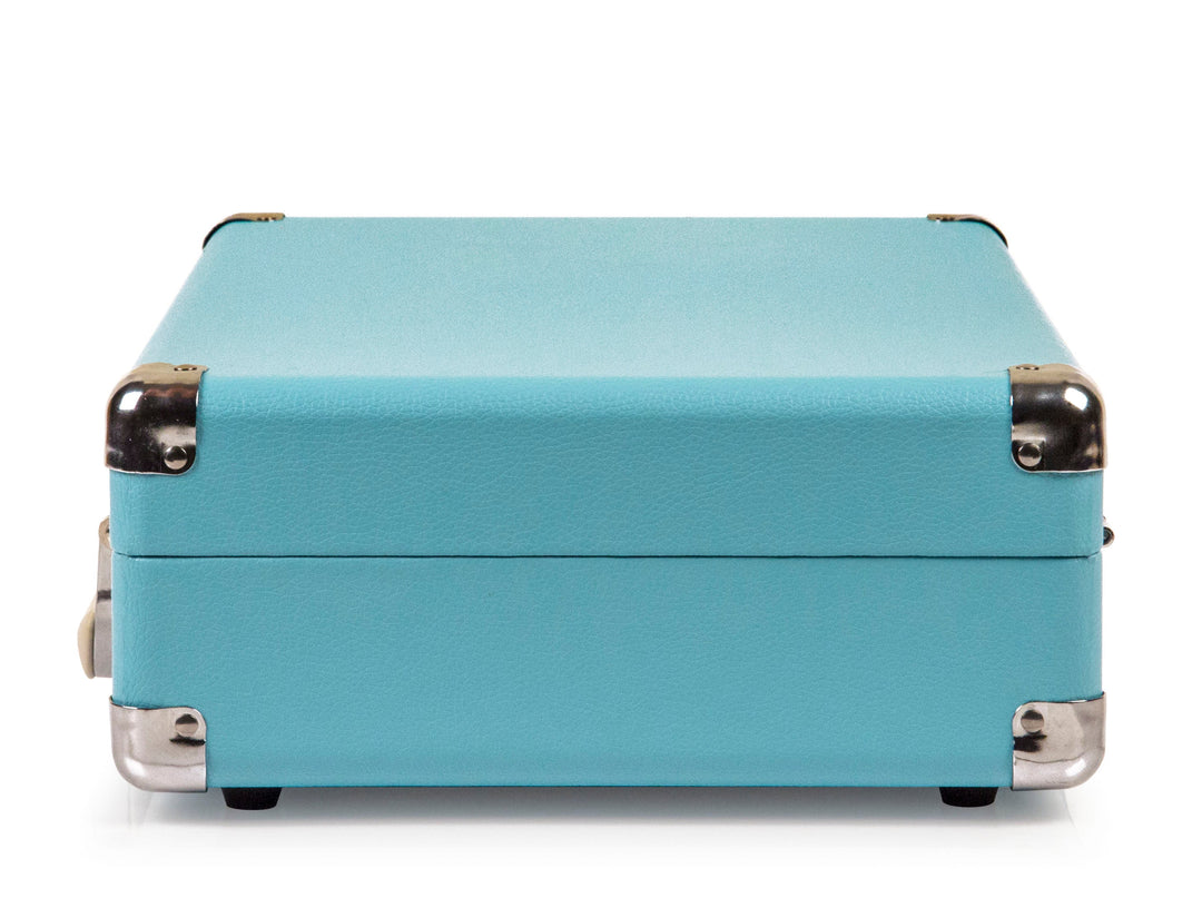 Crosley Cruiser Bluetooth Portable Turntable - Turquoise + Bundled Crosley Record Storage Crate