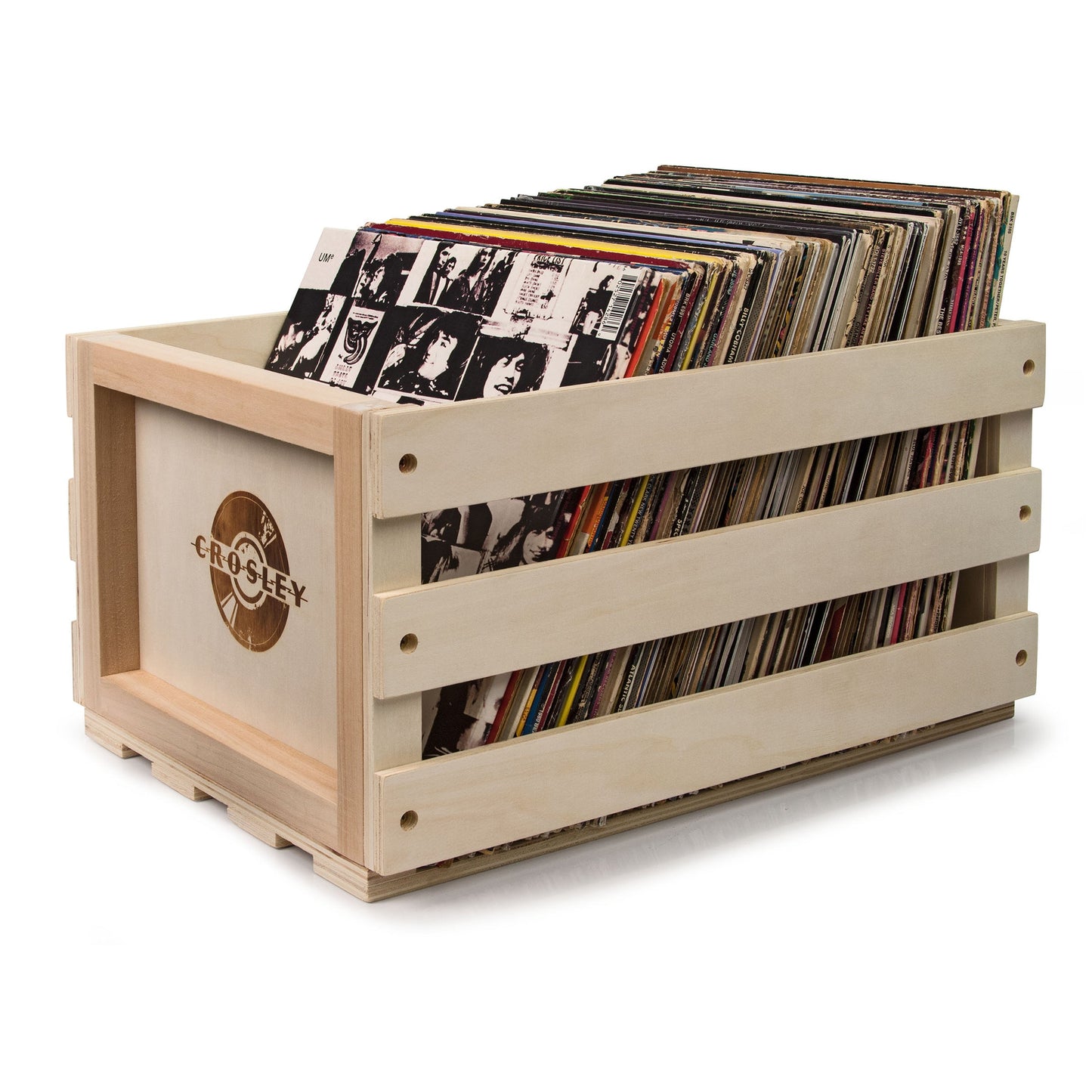 Crosley Cruiser Bluetooth Portable Turntable - White Sands + Bundled Crosley Record Storage Crate