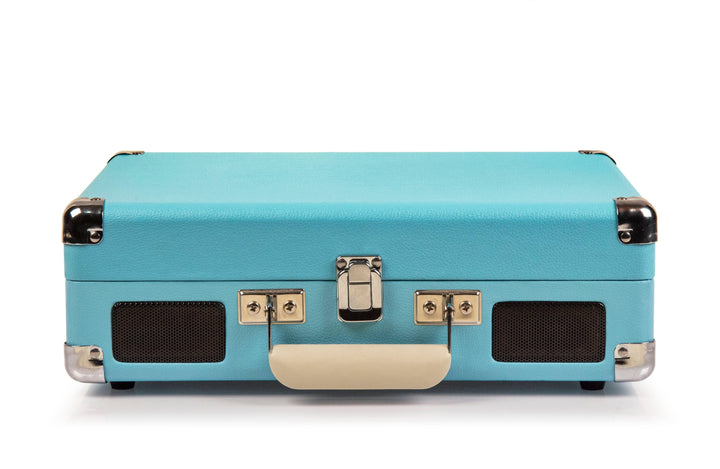 Crosley Cruiser Bluetooth Portable Turntable - Turquoise + Bundled Crosley Record Storage Display Stand