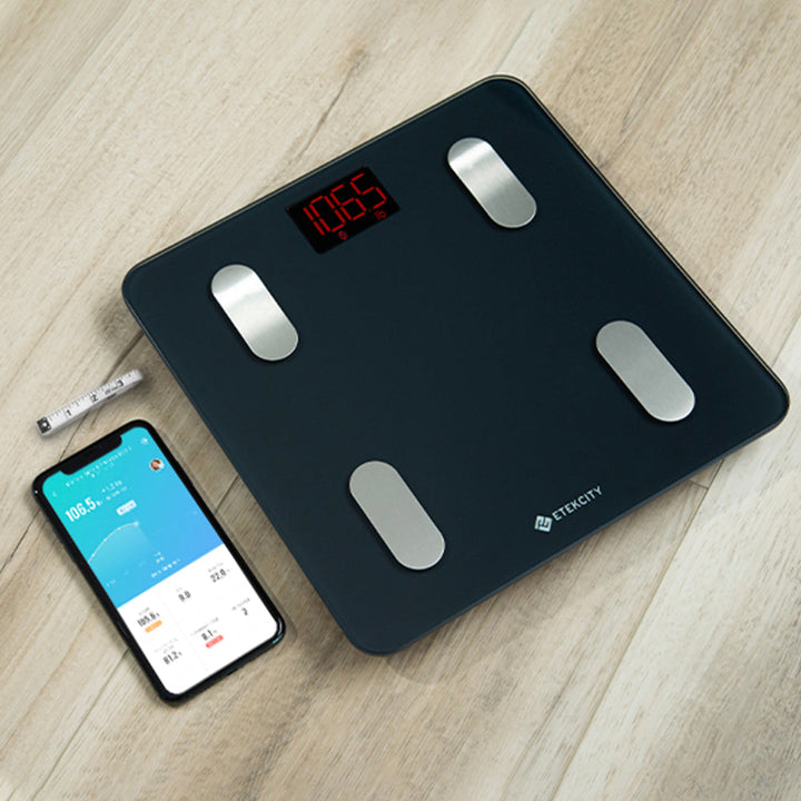 Etekcity Smart WiFi Scale for Body Weight, Black & Etekcity Smart Blood Pressure Monitor, White Bundle