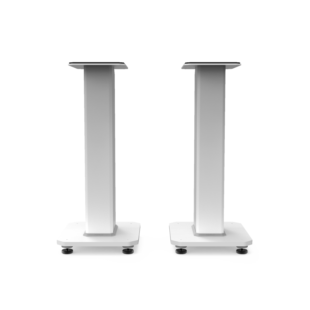 Kanto SX22W 22" Tall Fillable Speaker Stands with Isolation Feet - Pair, White