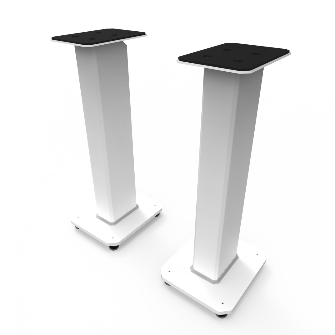 Kanto SX26W 26" Tall Fillable Speaker Stands with Isolation Feet - Pair, White