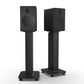 Kanto TUK 260W Powered Bookshelf Speakers - Pair, Matte Black with SX22 Black Stand Bundle