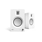 Kanto TUK 260W Powered Bookshelf Speakers - Pair, Matte White with SE6W White Stand Bundle