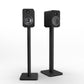 Kanto YU4 140W Powered Bookshelf Speakers with Bluetooth and Phono Preamp - Pair, Matte Black with SP26PL Black Stand Bundle