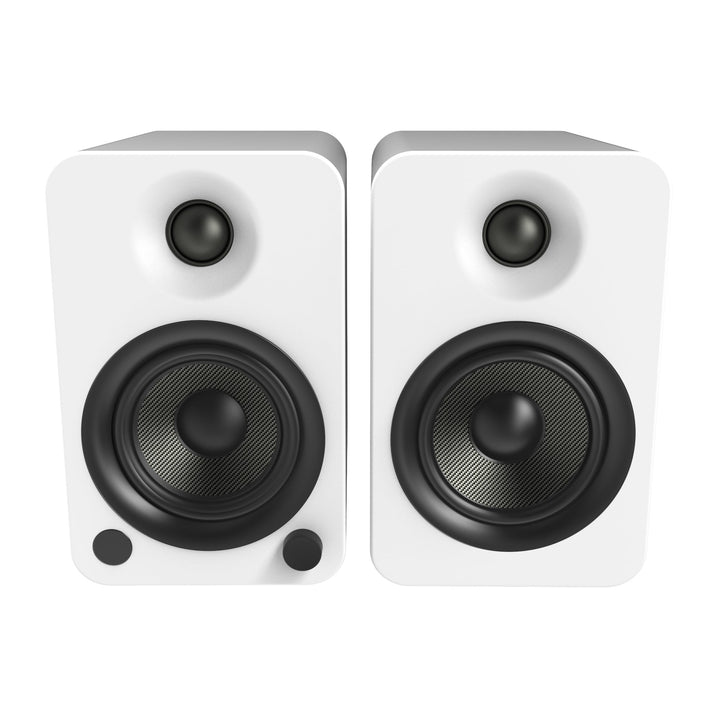 Kanto YU4 140W Powered Bookshelf Speakers with Bluetooth and Phono Preamp - Pair, Matte White