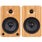 Kanto YU6 200W Powered Bookshelf Speakers with Bluetooth and Phono Preamp - Pair, Bamboo