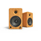 Kanto YU6 200W Powered Bookshelf Speakers with Bluetooth and Phono Preamp - Pair, Bamboo with S6 Black Stand Bundle