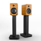 Kanto YU6 200W Powered Bookshelf Speakers with Bluetooth and Phono Preamp - Pair, Bamboo with SX22 Black Stand Bundle