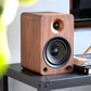 Kanto YU6 200W Powered Bookshelf Speakers with Bluetooth and Phono Preamp - Pair, Walnut