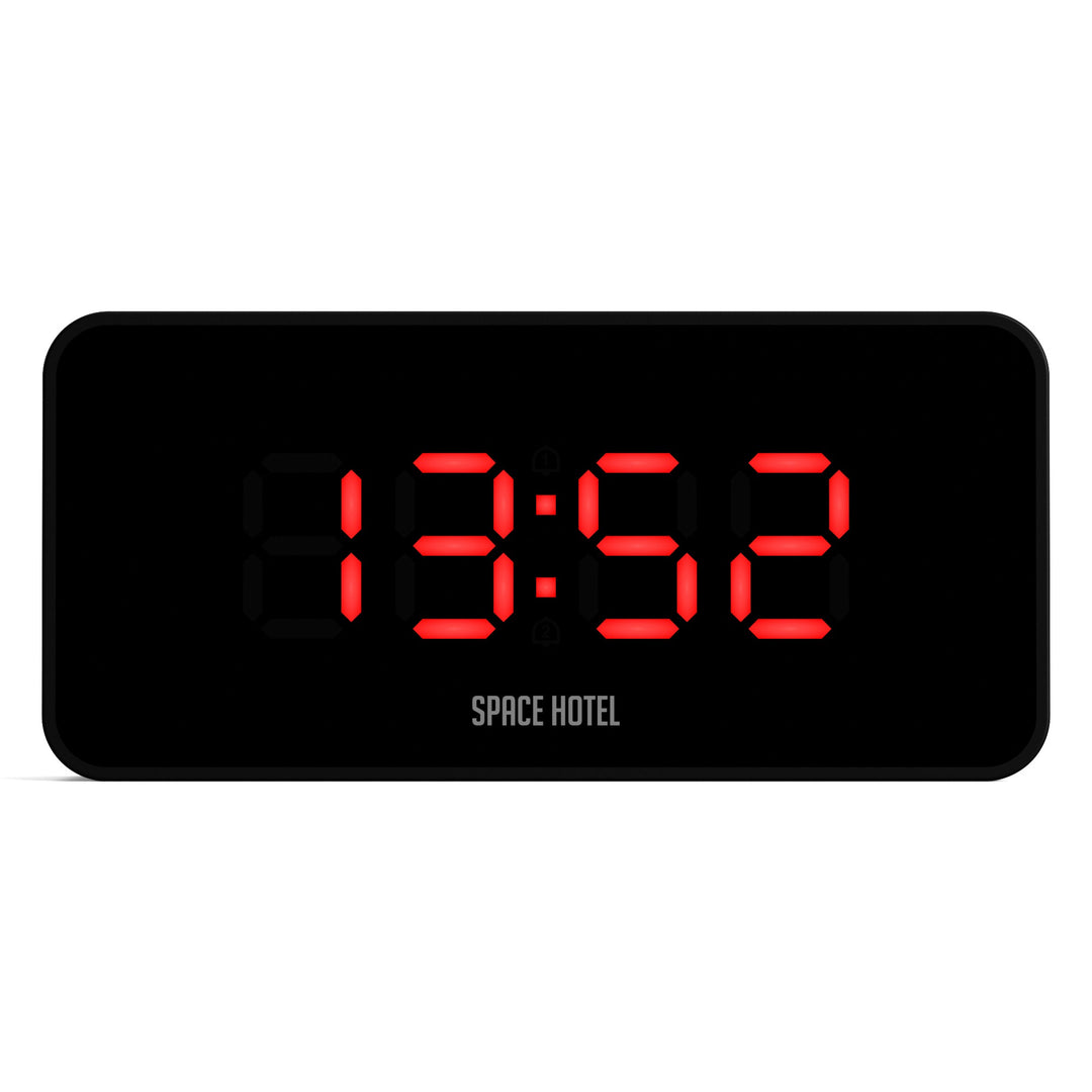 Newgate Space Hotel Hypertron Alarm Clock Black Case - Black Lens - Red Led