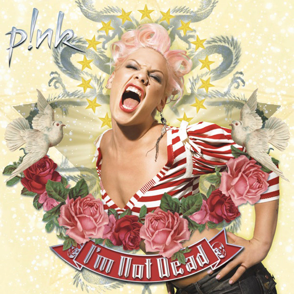 P!Nk I'm Not Dead Vinyl Album & Crosley Record Storage Display Stand