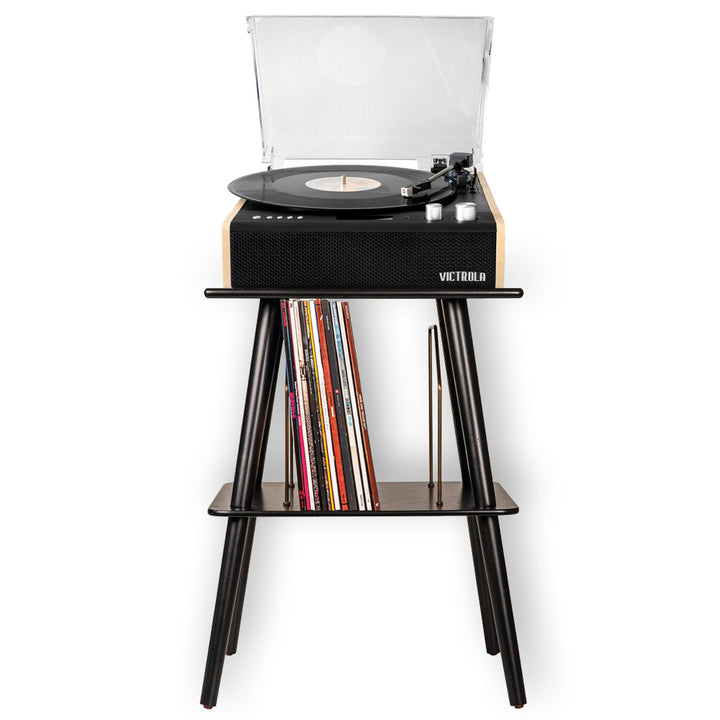 Victrola Eastwood Turntable + Entertainment Stand Bundle - Black