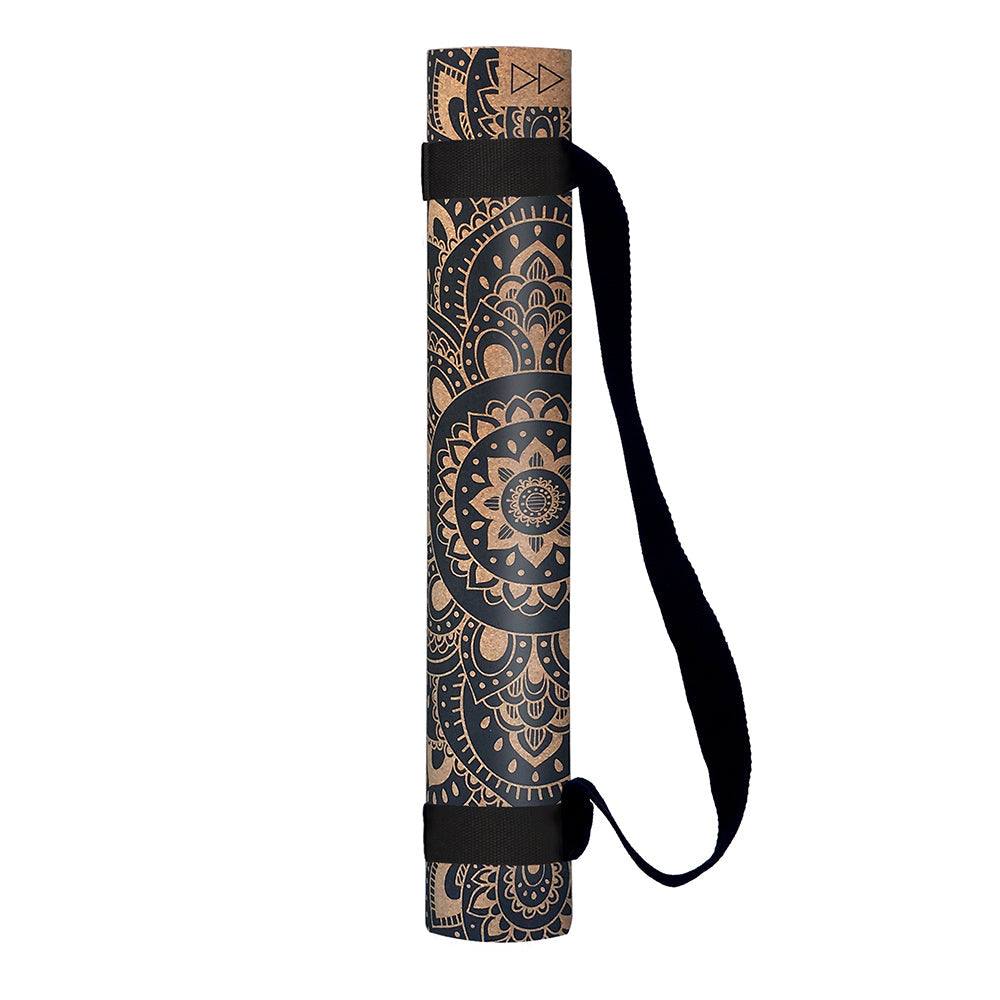 Yoga Design Lab Cork Yoga Mat 3.5mm Mandala Black