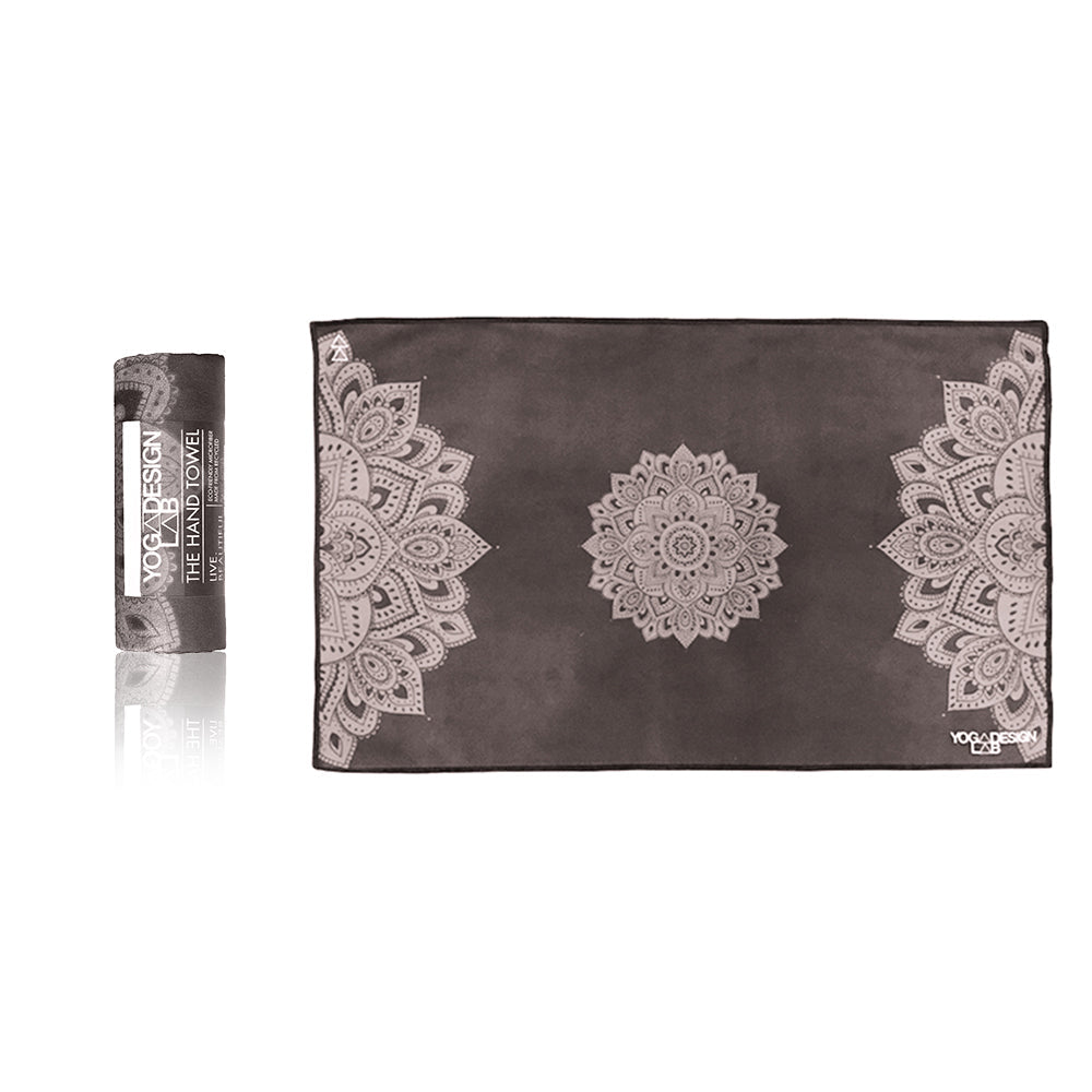 Yoga Design Lab Hand Yoga Towel Mandala Black