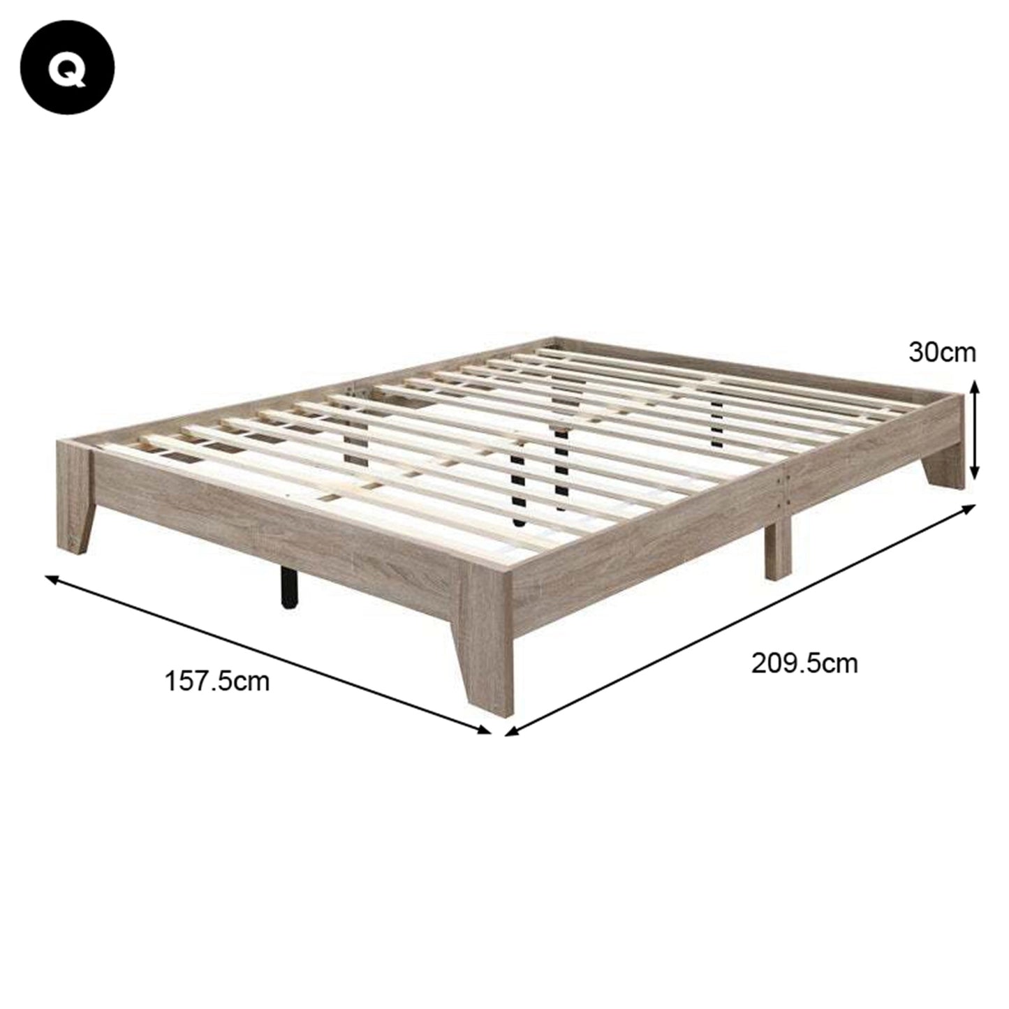 Scandi Bed Base - Queen