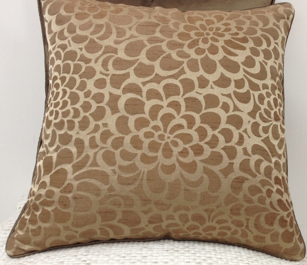 Flower Beige Petal Design Cushion Cover