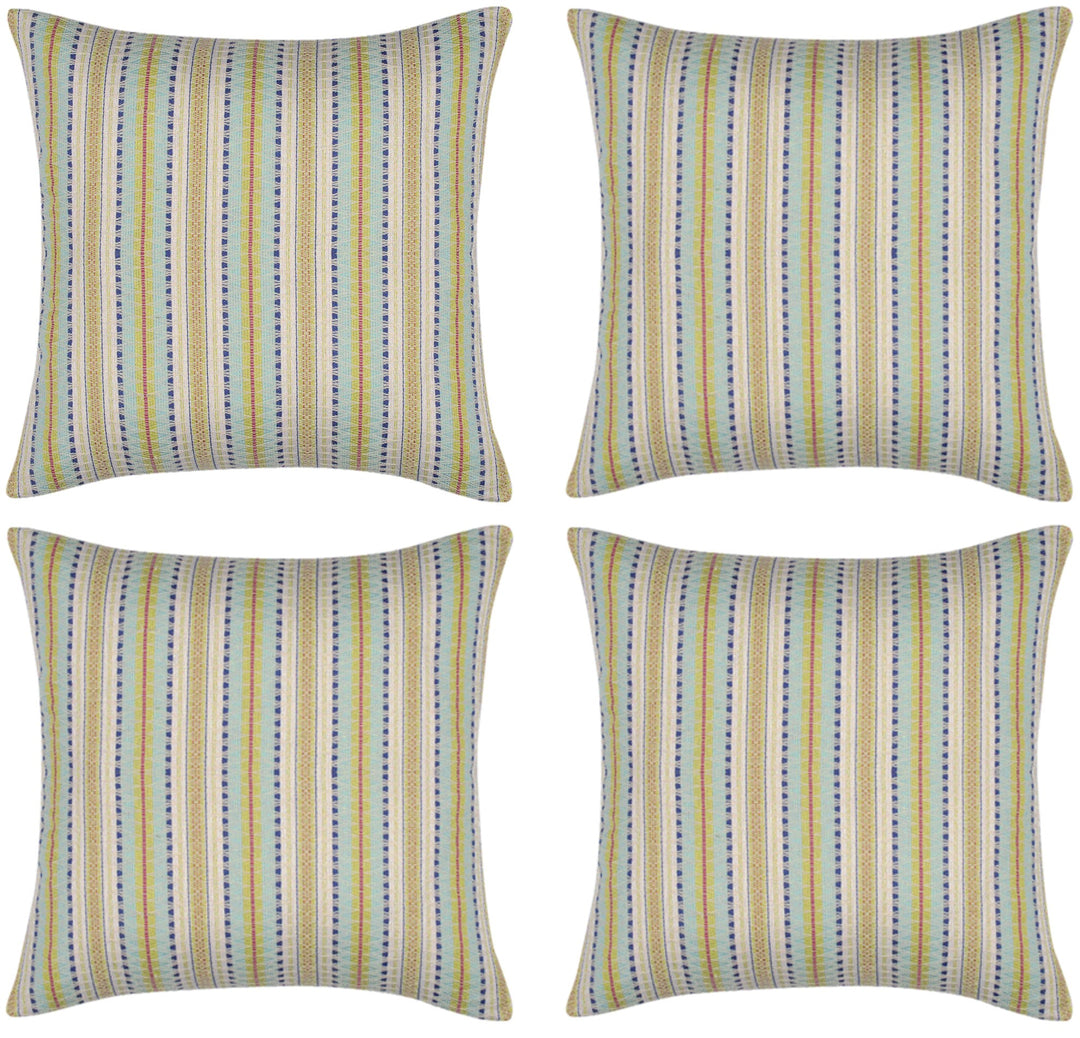 Pack of 4 Finn Yellow Multicoloured Retro Cushion Cover