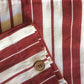 Aqua Red & White Striped Cushion Cover