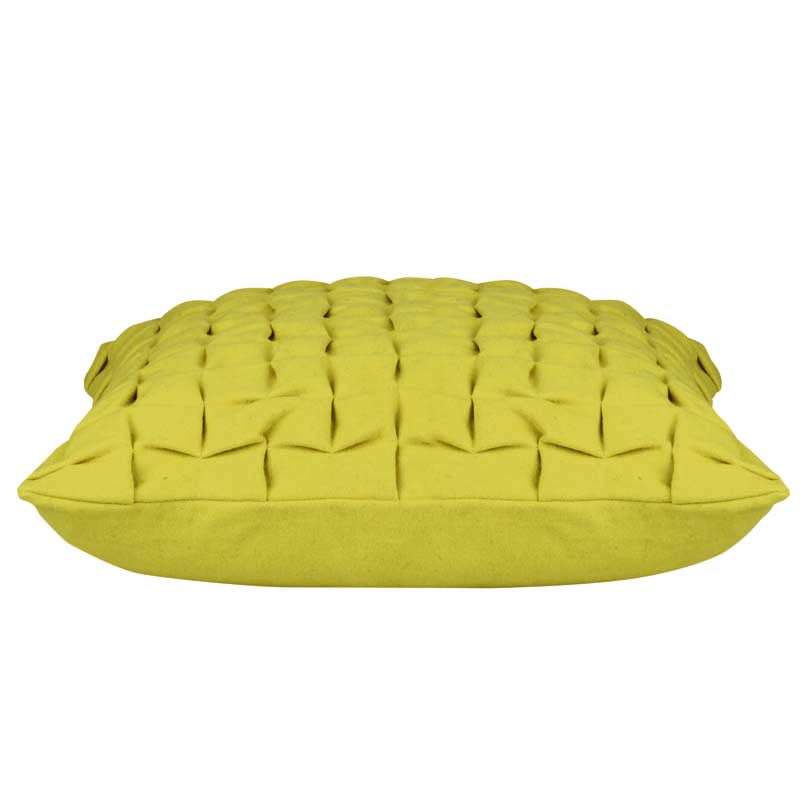 Pack of 4 Flux Mustard Yellow 3D Textured 45cm x 45cm Cushion Covers