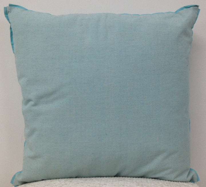 Pack of 4 Frida Aqua Blue 50cm x 50cm Cushion Covers with piping