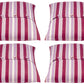 Pack of 4 Coste Fuchsia 50x50cm Striped Cushion Cover