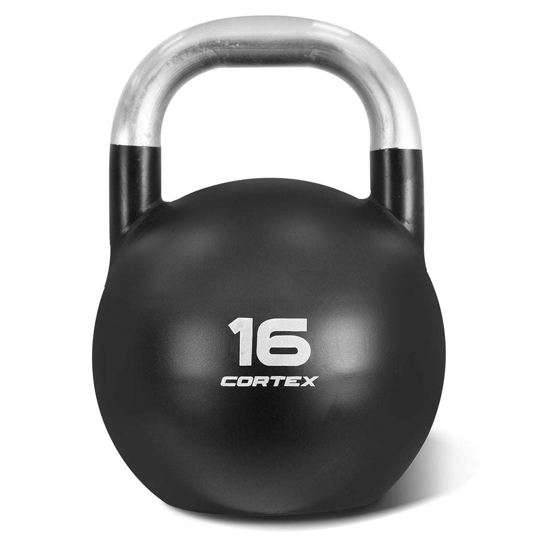 CORTEX 8kg to 32kg Commercial Steel Kettlebell V2 Package with Kettlebell Stand