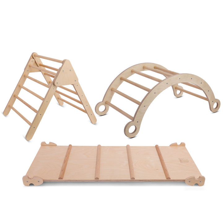 Lifespan Kids Pikler Climbing Frame Package with Slide, Arch and Triangle