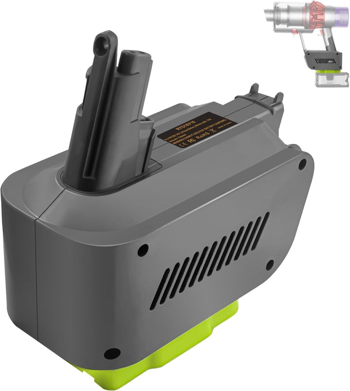 Hygieia Ryobi Converter - Ryobi ONE+ 18V To Dyson V10 Battery Converter / Adapter