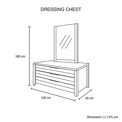 5 Pieces Bedroom Suite Natural Wood Like MDF Structure Queen Size Oak Colour Bed, Bedside Table, Tallboy & Dresser