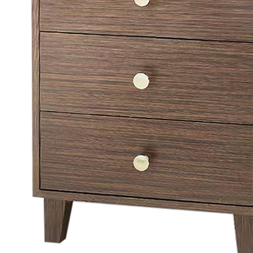 Bedside Table MDF 3 Drawers Side Table Night Stand Storage in Brown Colour