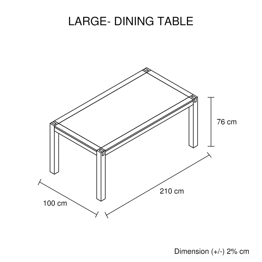 9 Pieces Dining Suite 210cm Large Size Dining Table & 8X Chairs with Solid Acacia Wooden Base in Oak Colour