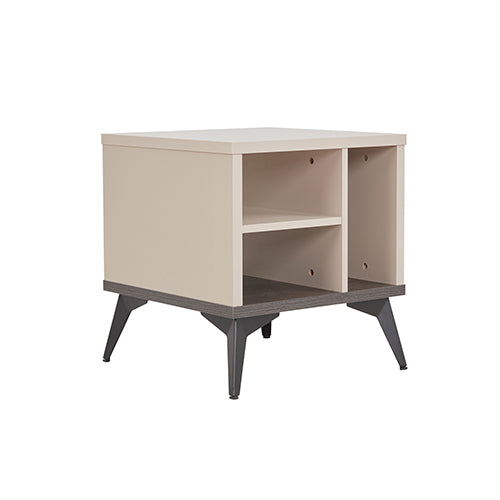 Lamp Table 3 Open Storage Cabinet MDF in Champagne Colour