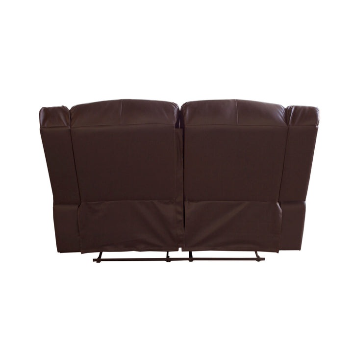 2 Seater Recliner Sofa In Faux Leather Lounge Couch in Brown