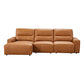 Albany 3 Seater Sectional Chaise Genuine Leather Sofa Bed