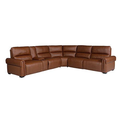 Havana 6 Seater Genuine Leather Recliner Sofa Power Slide Chaise Zero Gravity Mechanism