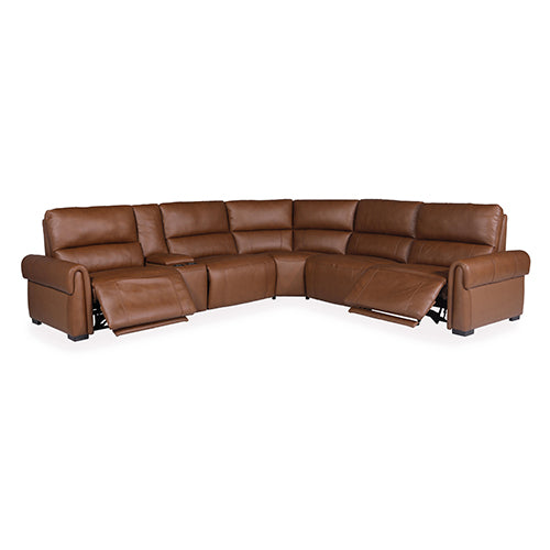 Havana 6 Seater Genuine Leather Recliner Sofa Power Slide Chaise Zero Gravity Mechanism