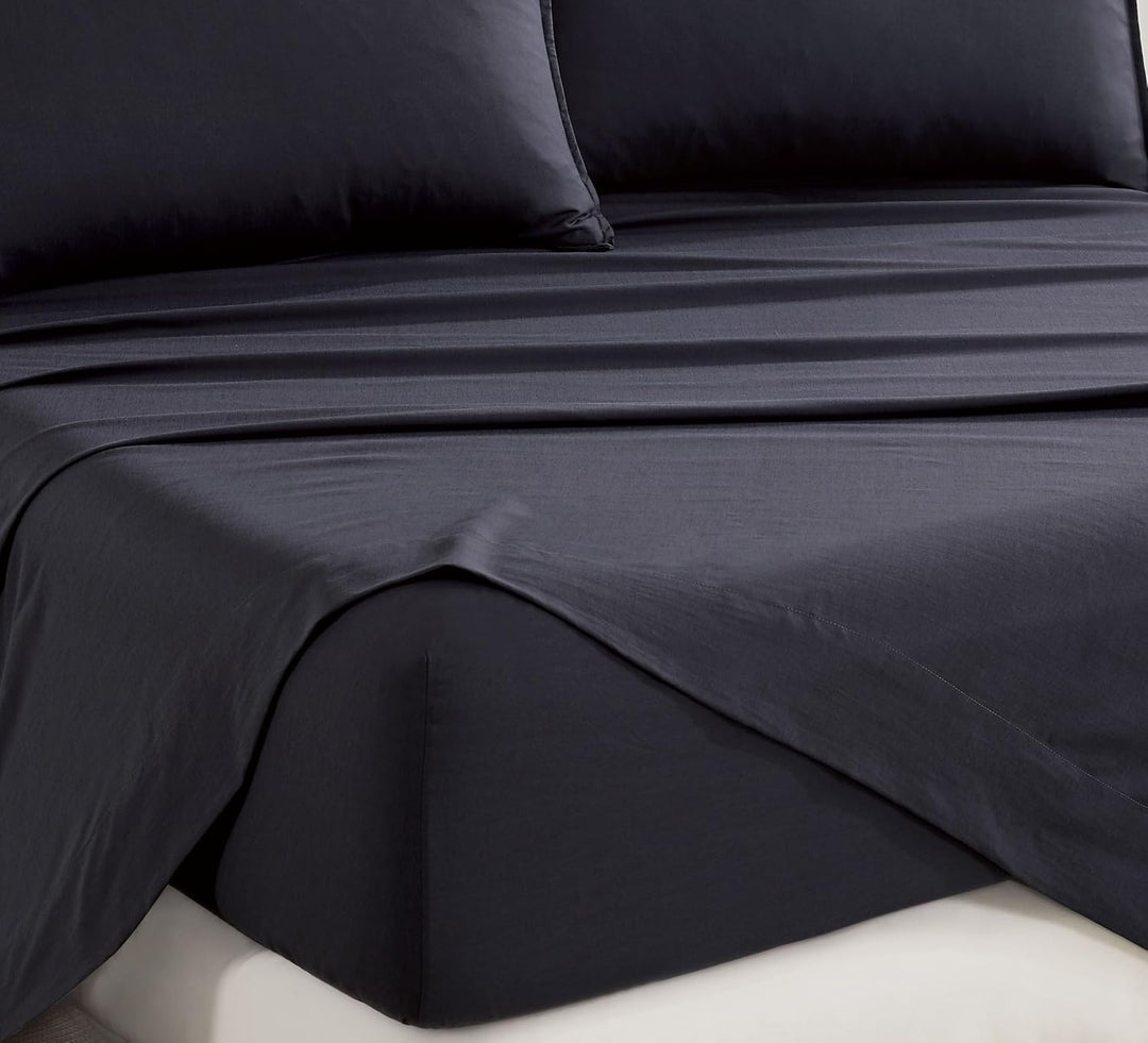 Bamboo Microfibre Sheet Set - Charcoal - Single