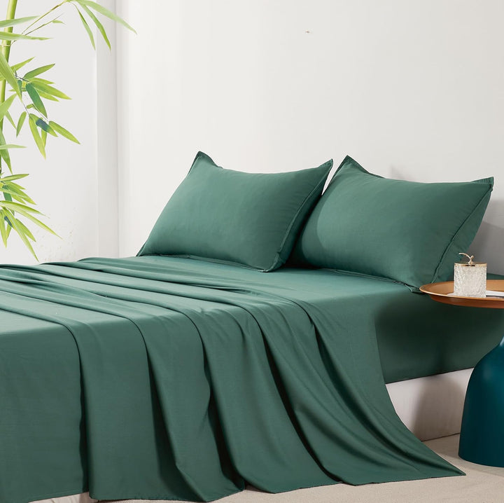 Bamboo Microfibre Sheet Set - Green - Single