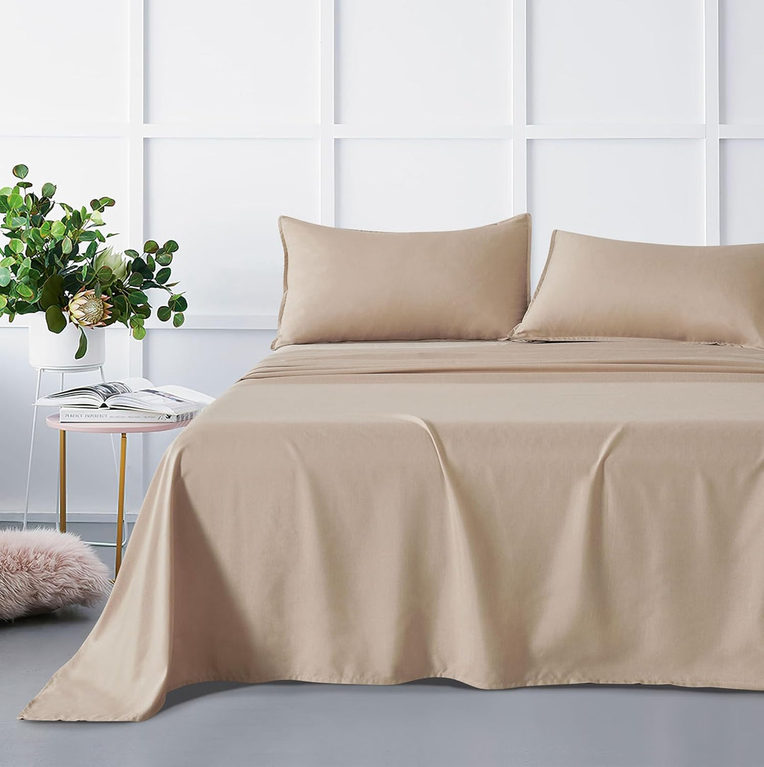 Bamboo Microfibre Sheet Set - Linen - Single