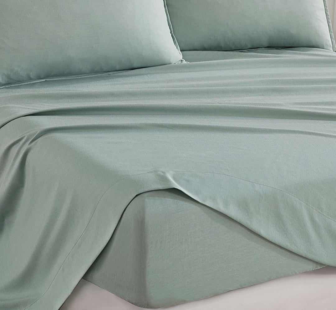 Bamboo Microfibre Sheet Set - Sage Green - Single