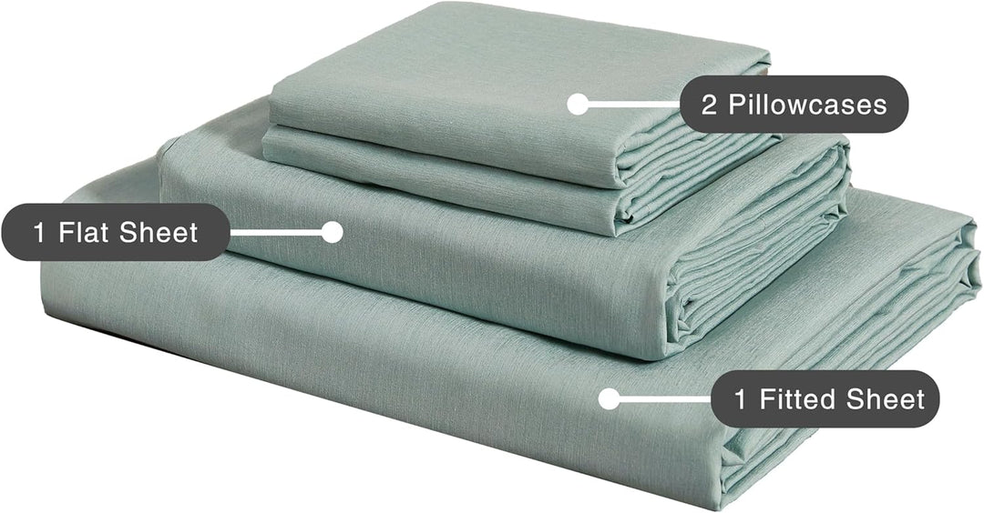 Bamboo Microfibre Sheet Set - Sage Green - Single