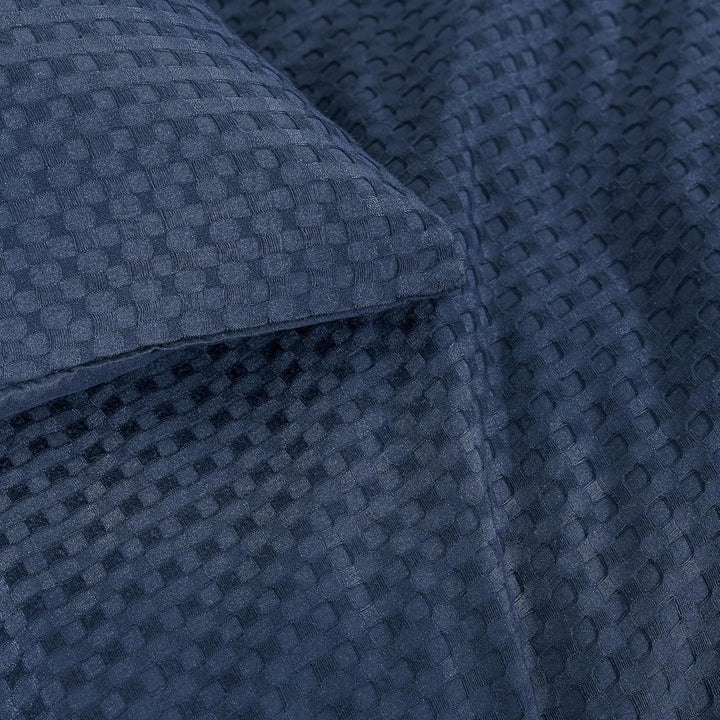 100% Premium Waffle Microfibre Quilt Cover Set (3Pcs) - Indigo - Double