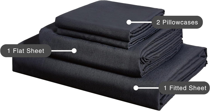 Bamboo Microfibre Sheet Set - Charcoal - Double