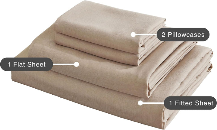 Bamboo Microfibre Sheet Set - Linen - Double