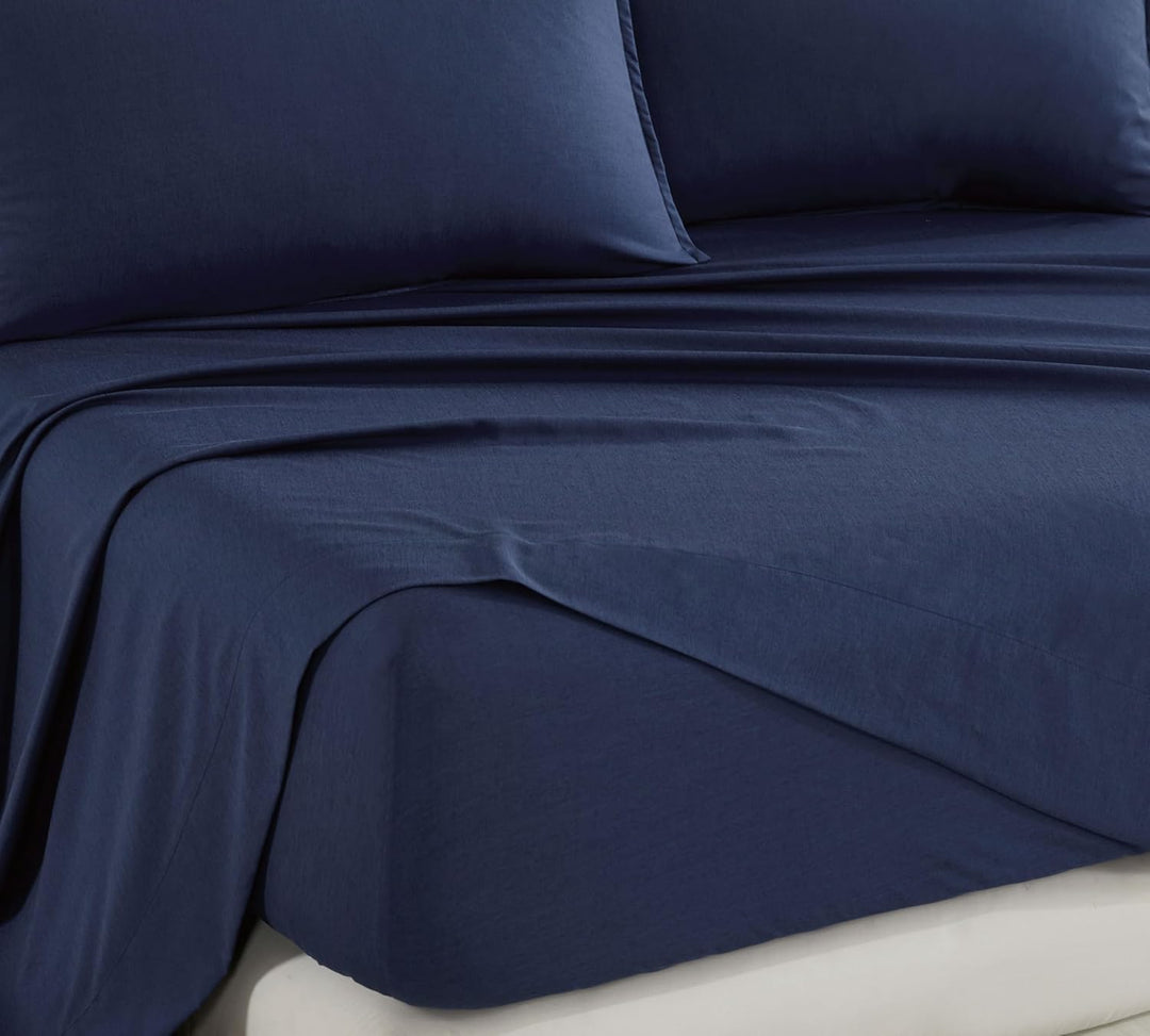 Bamboo Microfibre Sheet Set - Navy - Double