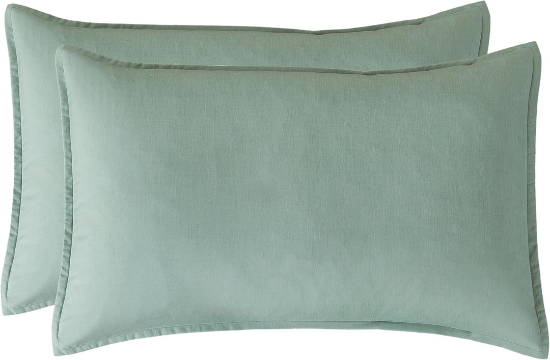 Bamboo Microfibre Quilt Cover Set - Sage Green - Queen