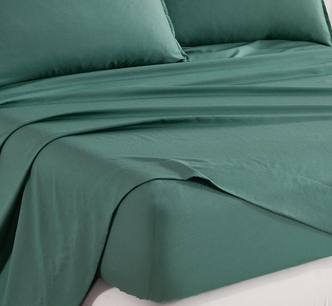 Bamboo Microfibre Sheet Set - Green - Queen