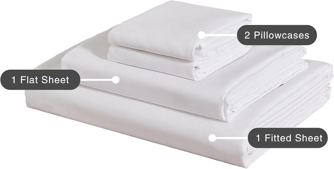 Bamboo Microfibre Sheet Set - White - Queen