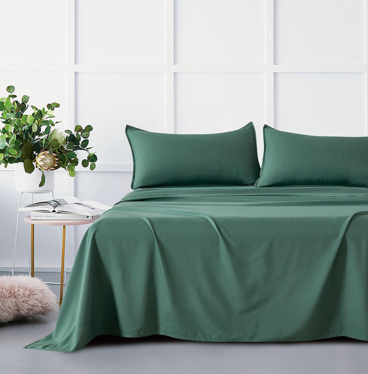 Bamboo Microfibre Sheet Set - Green - King